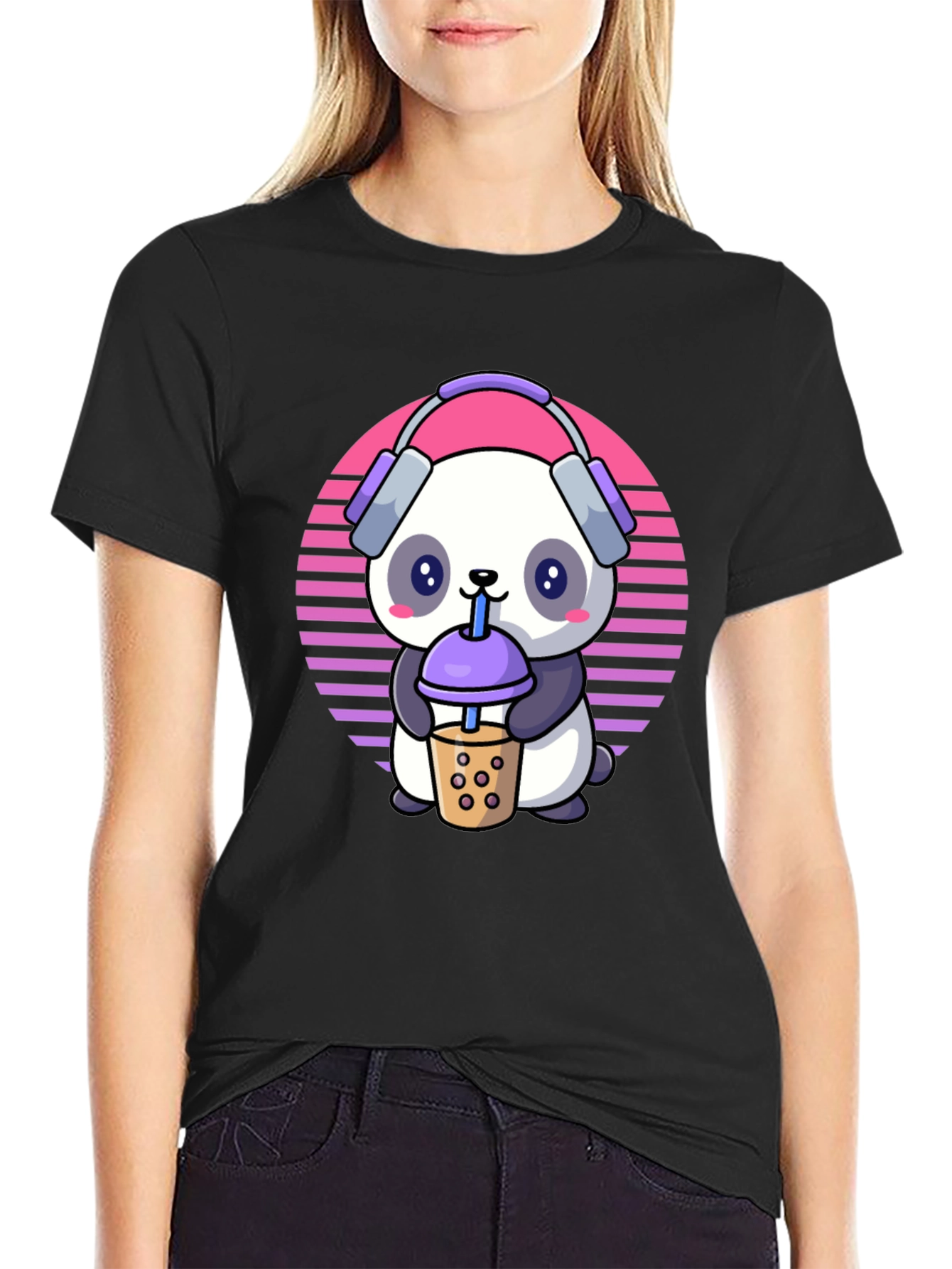 Cute Panda Bubble Tea T-Shirt