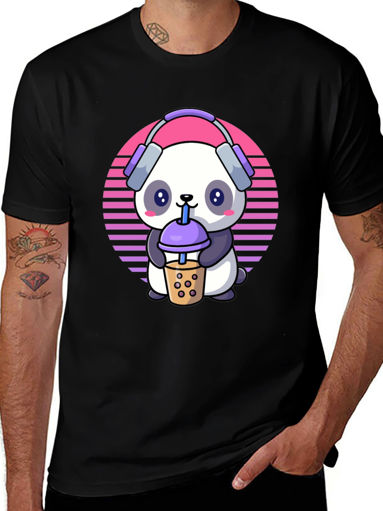 Cute Panda Bubble Tea T-Shirt