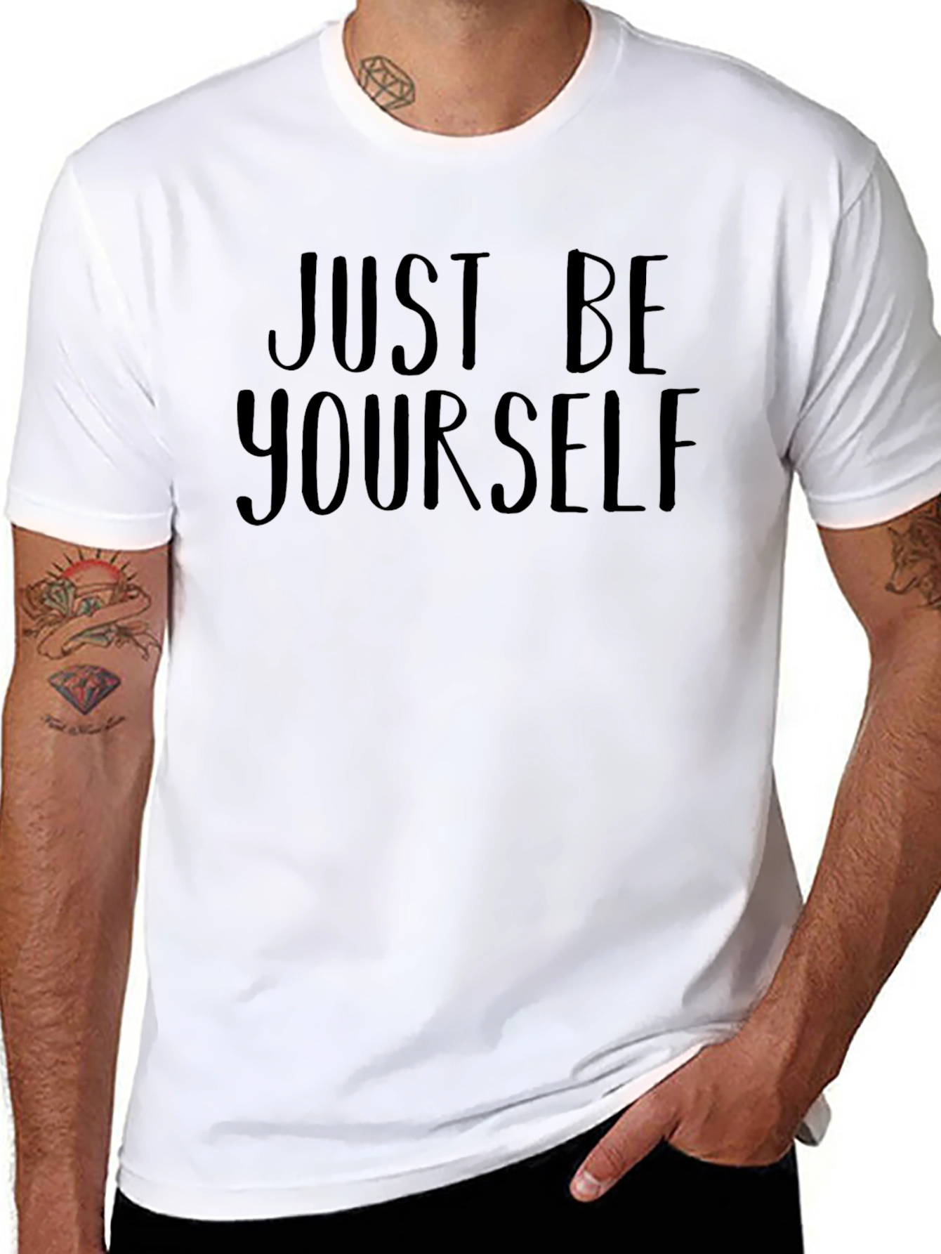 Just Be Yourself Graphic Tee - Stylish Comfort