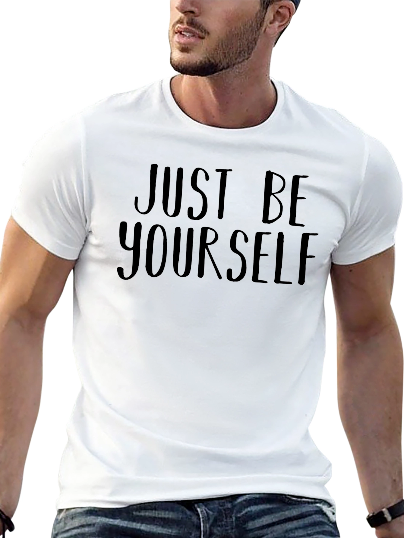 Just Be Yourself Graphic Tee - Stylish Comfort