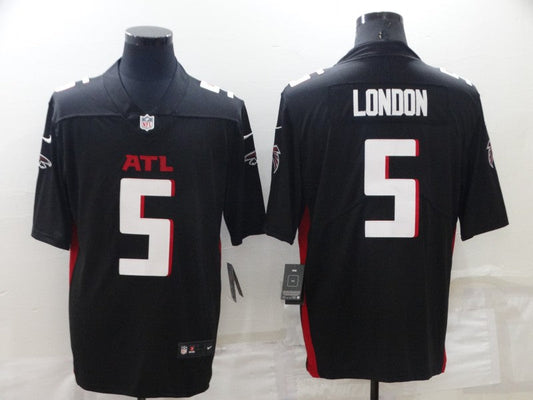 Men's Atlanta Falcons Drake London #5 Black Game Jerseys