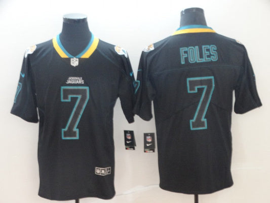Men's Jacksonville Jaguars #7 Nick Foles Black Player Game Jerseys