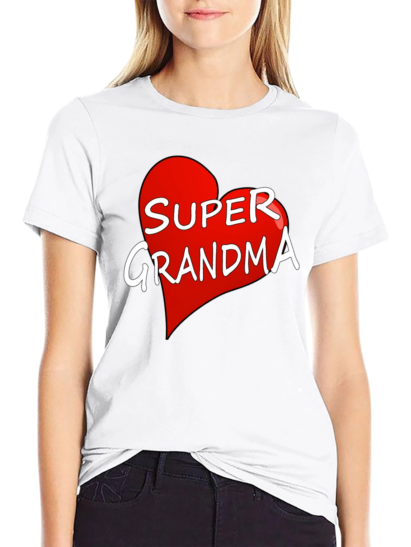 Super Grandma T-Shirt - Heart Graphic Tee