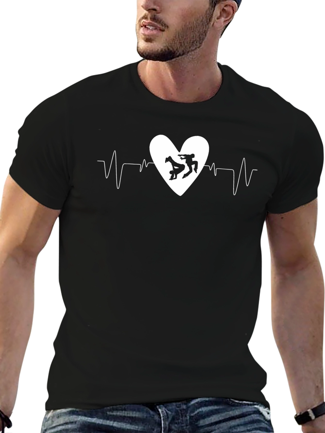 Wrestling Heartbeat T-Shirt: Passion on Display