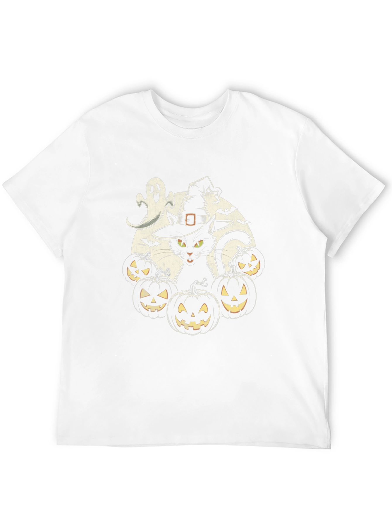 Halloween Cat & Pumpkins T-Shirt