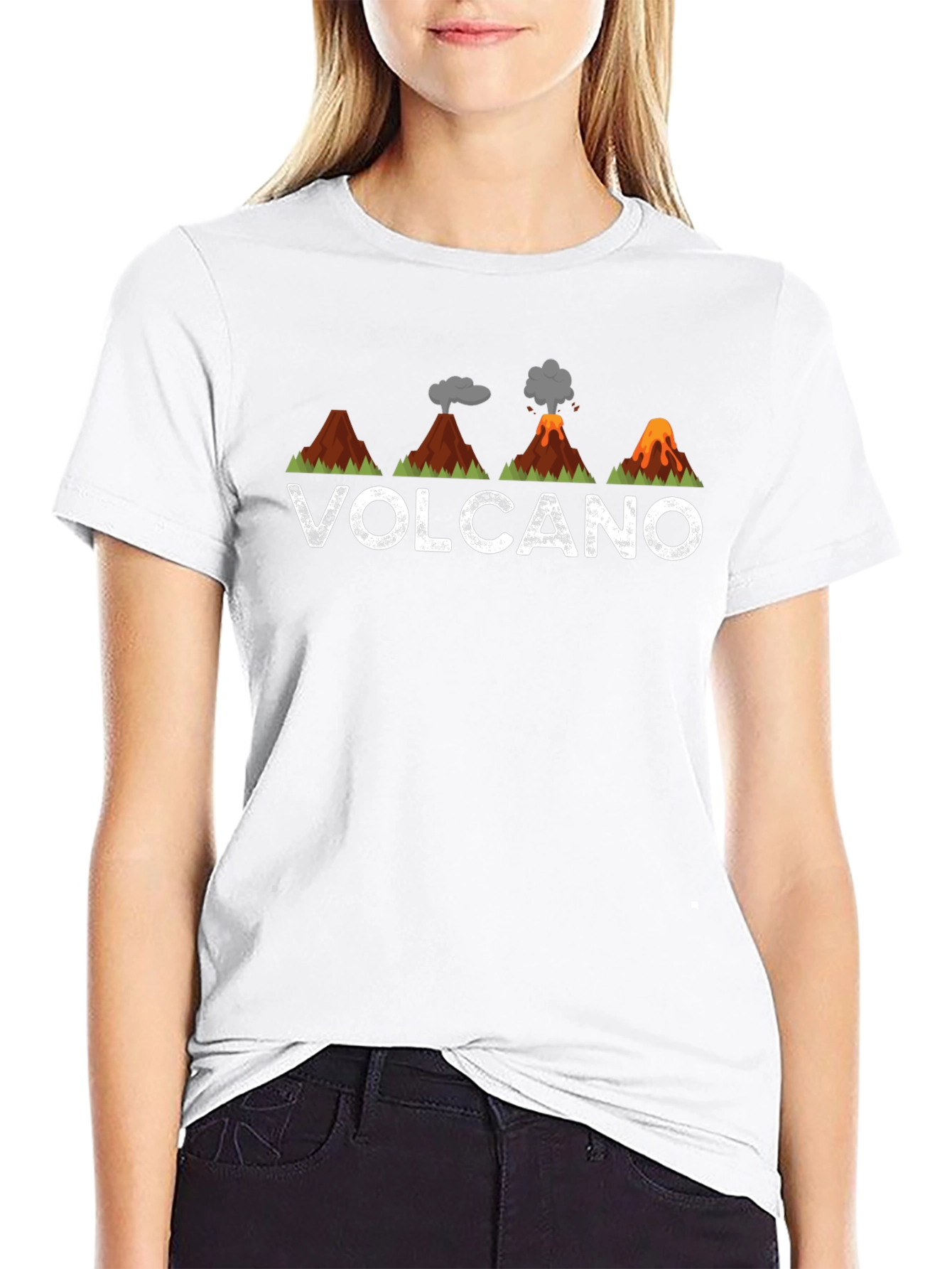 Volcano Graphic Tee - Mens Black T-Shirt