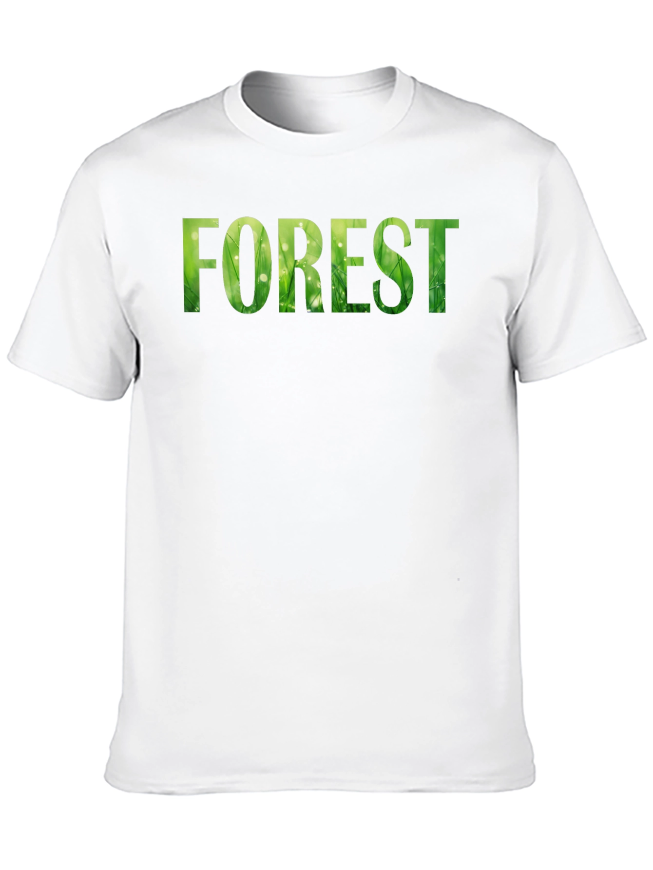 Nature Inspired Forest Graphic Print Black T-Shirt