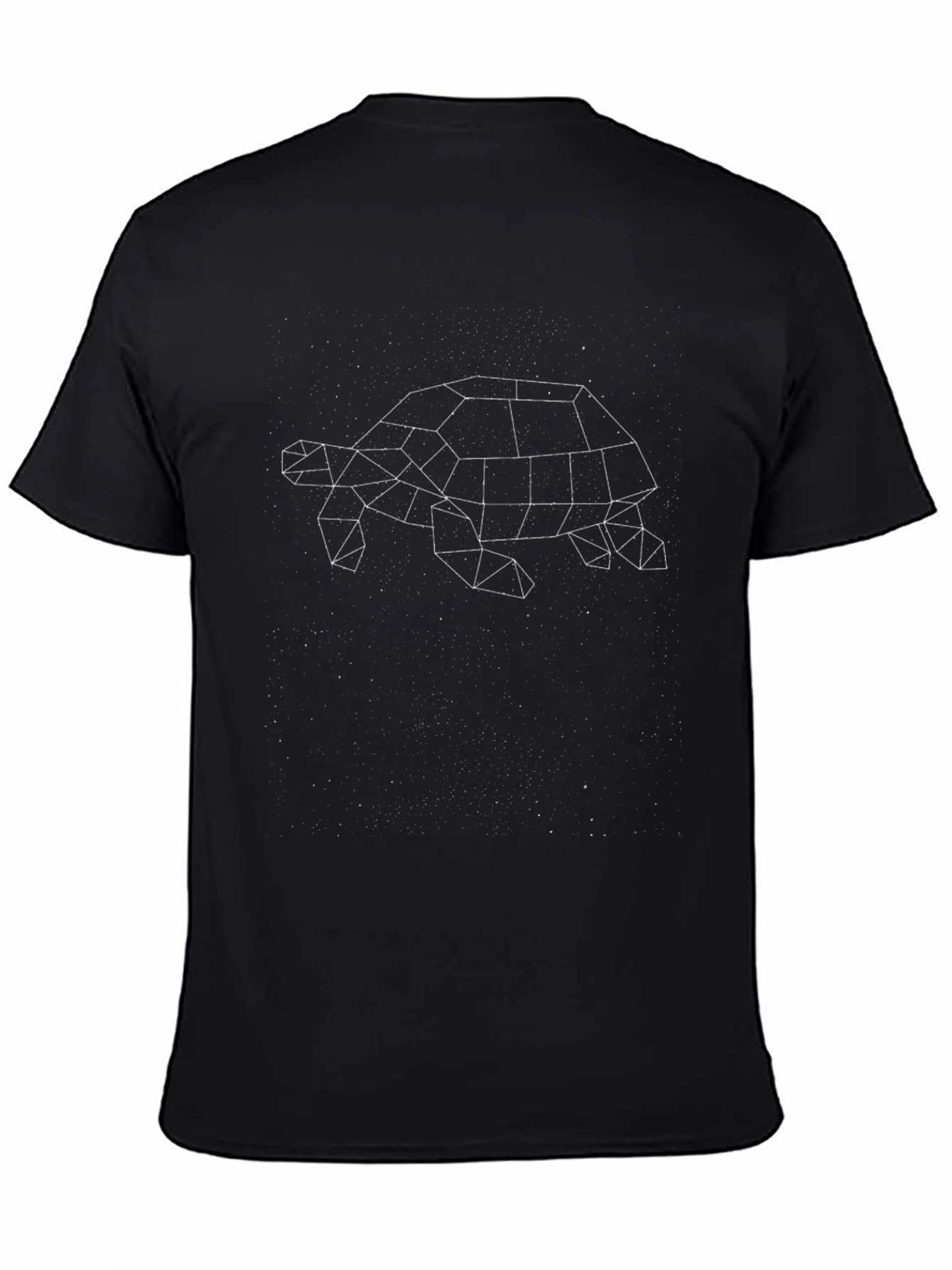 Geometric Turtle Constellation Black T-Shirt