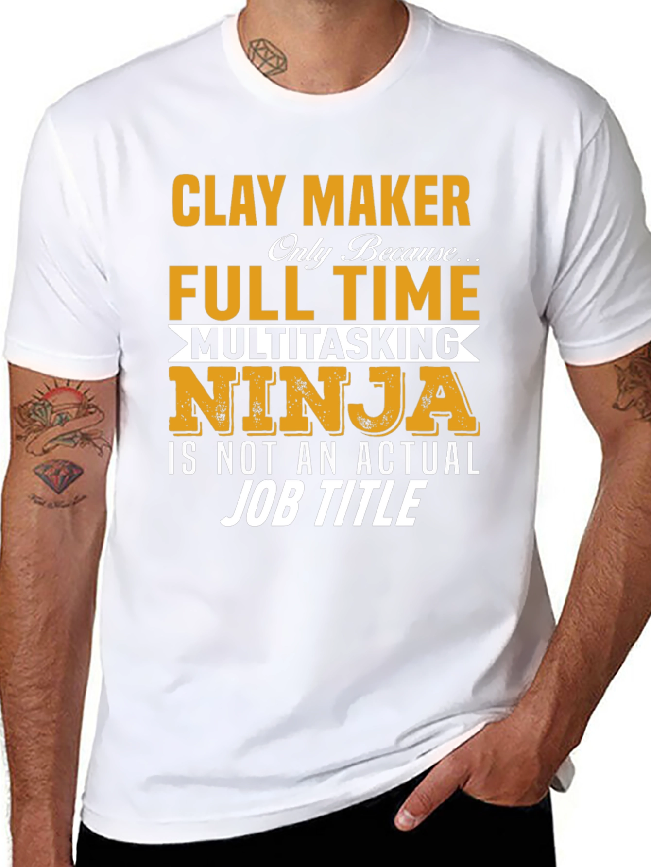 Clay Maker Full Time Ninja T-Shirt