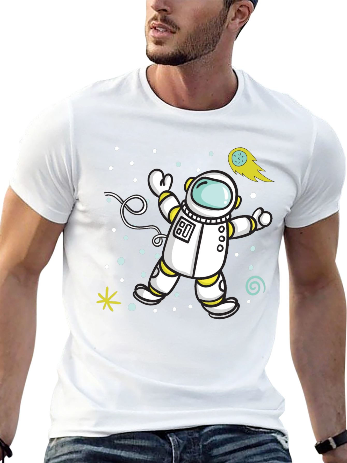 Astronaut in Space Graphic T-Shirt