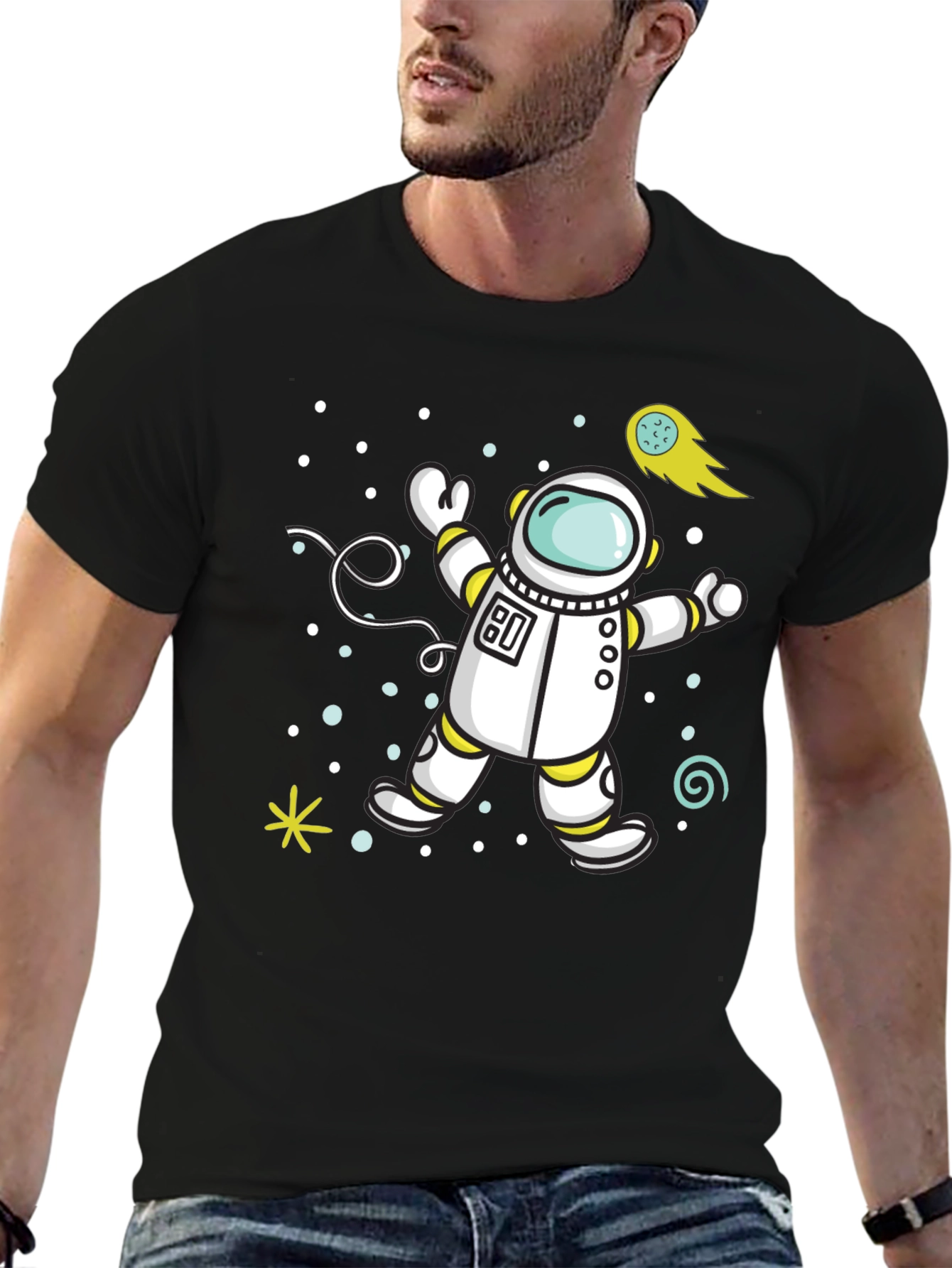 Astronaut in Space Graphic T-Shirt