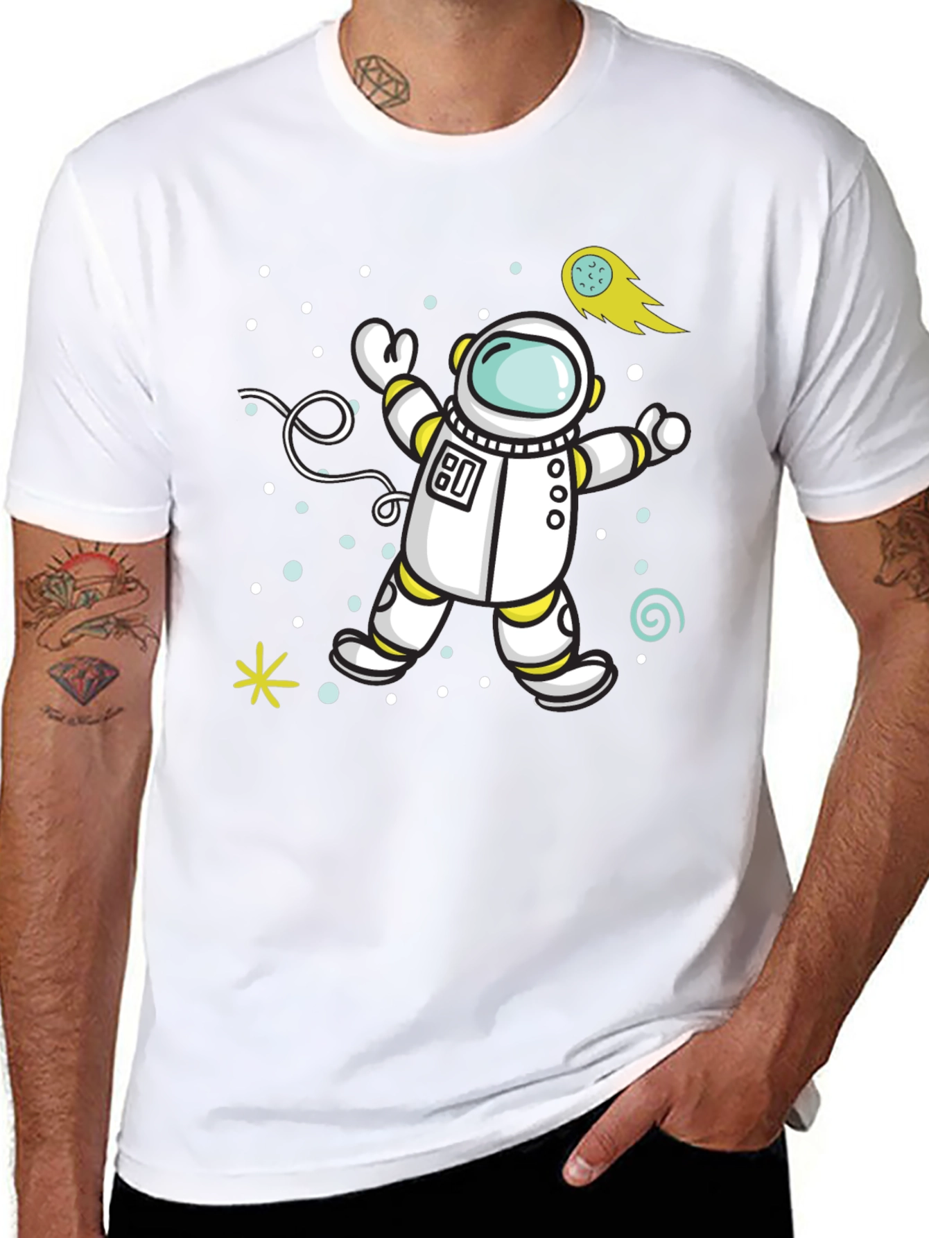 Astronaut in Space Graphic T-Shirt