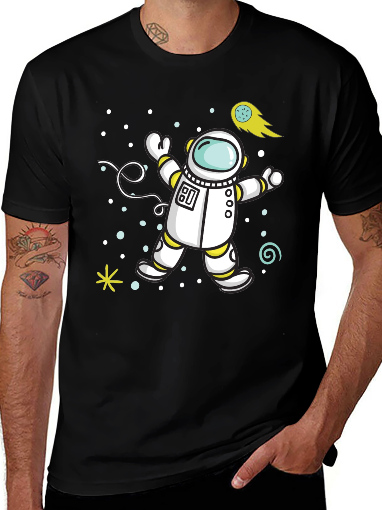 Astronaut in Space Graphic T-Shirt