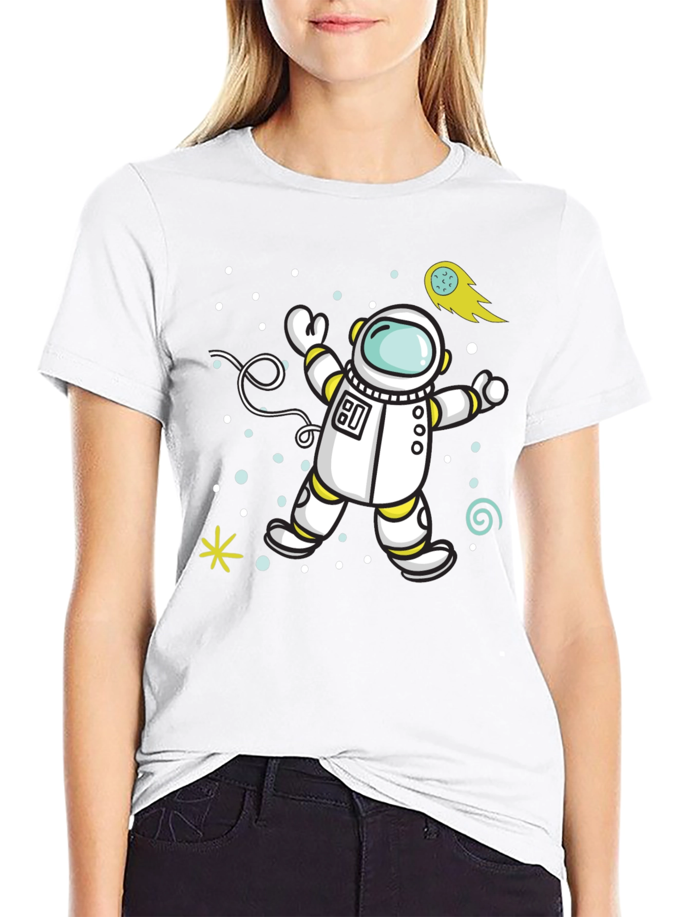 Astronaut in Space Graphic T-Shirt