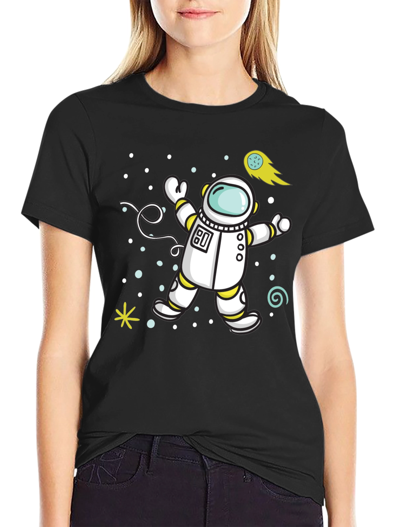 Astronaut in Space Graphic T-Shirt