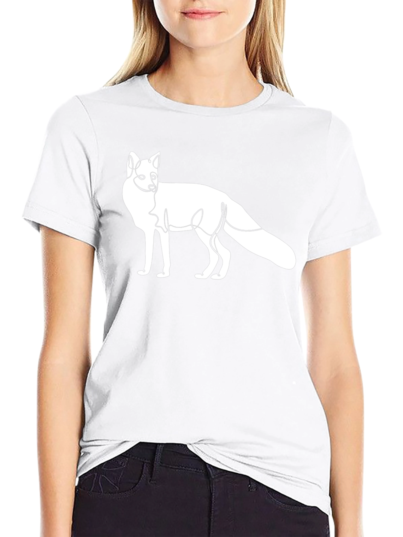 Abstract Fox Graphic Tee