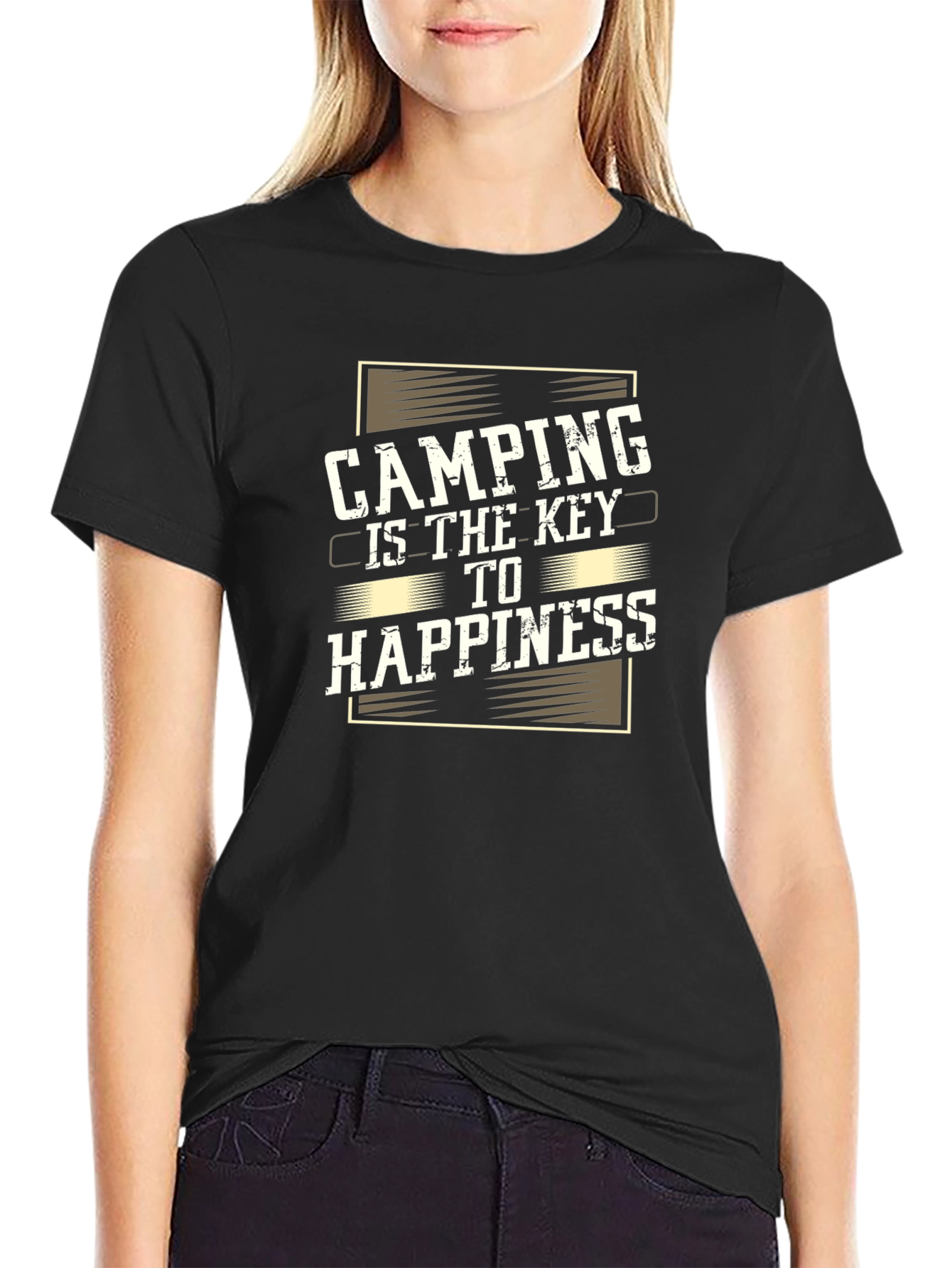 Camping is Key to Happiness Graphic Tee