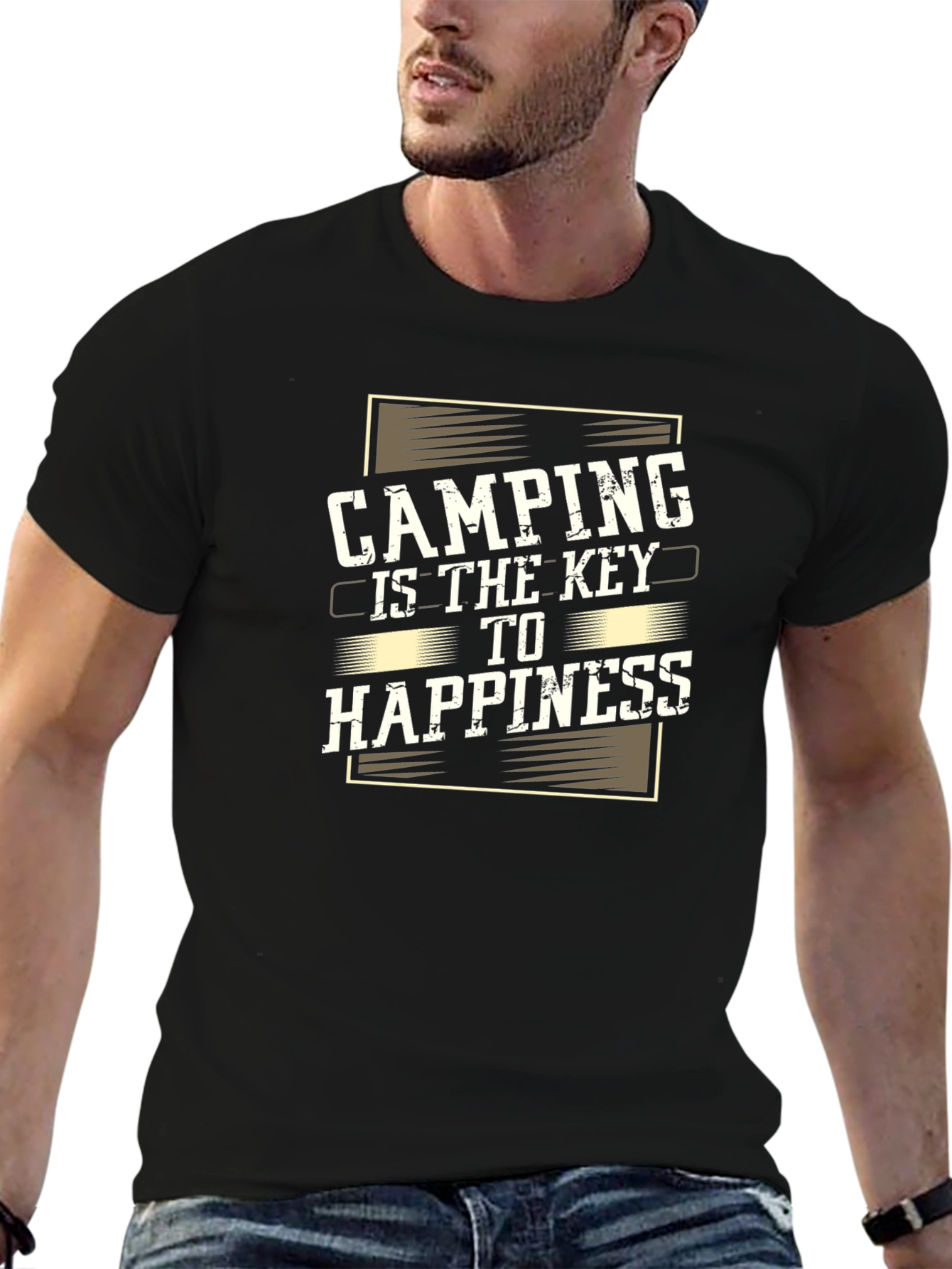 Camping is Key to Happiness Graphic Tee
