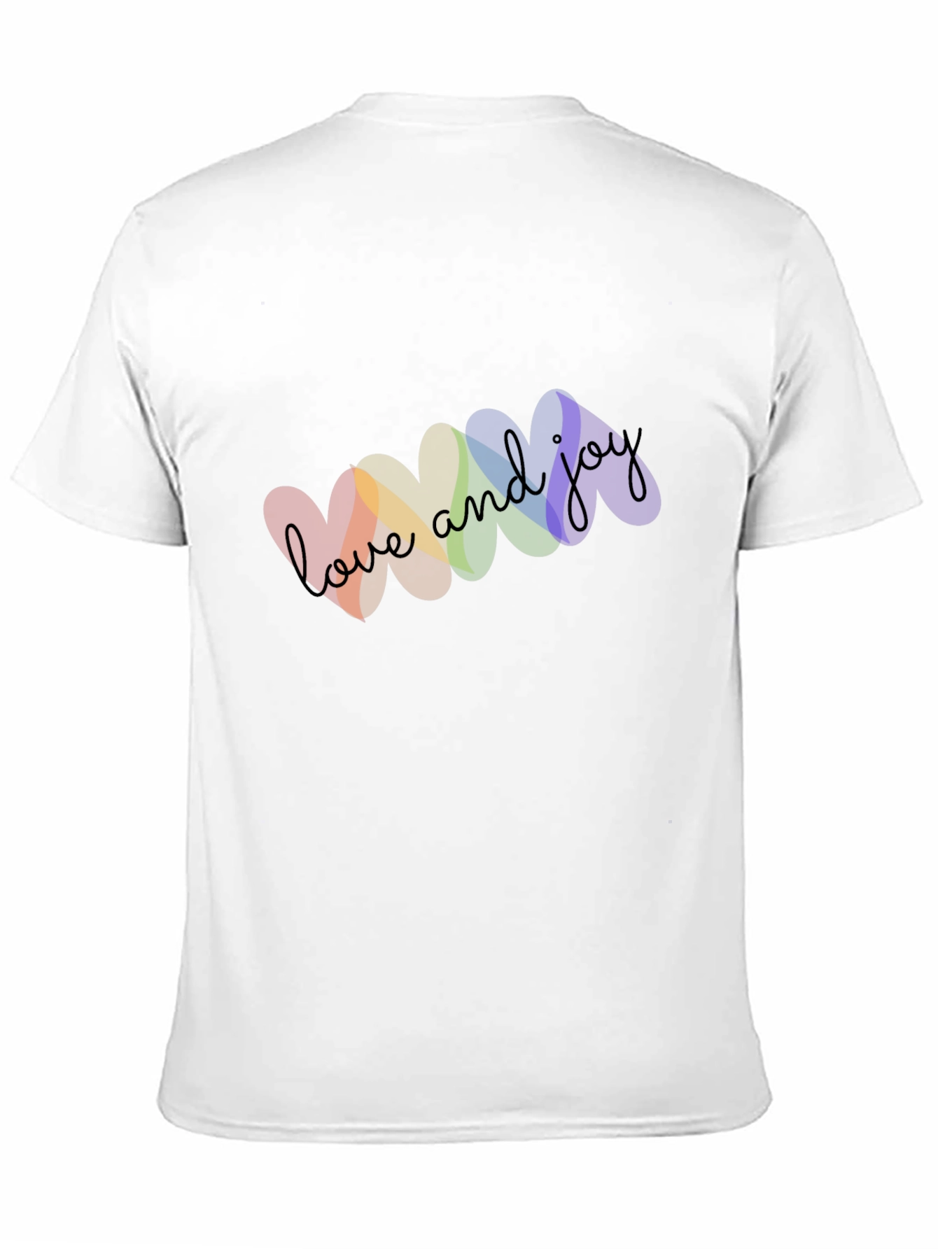 Love and Joy Rainbow Heart Graphic T-Shirt