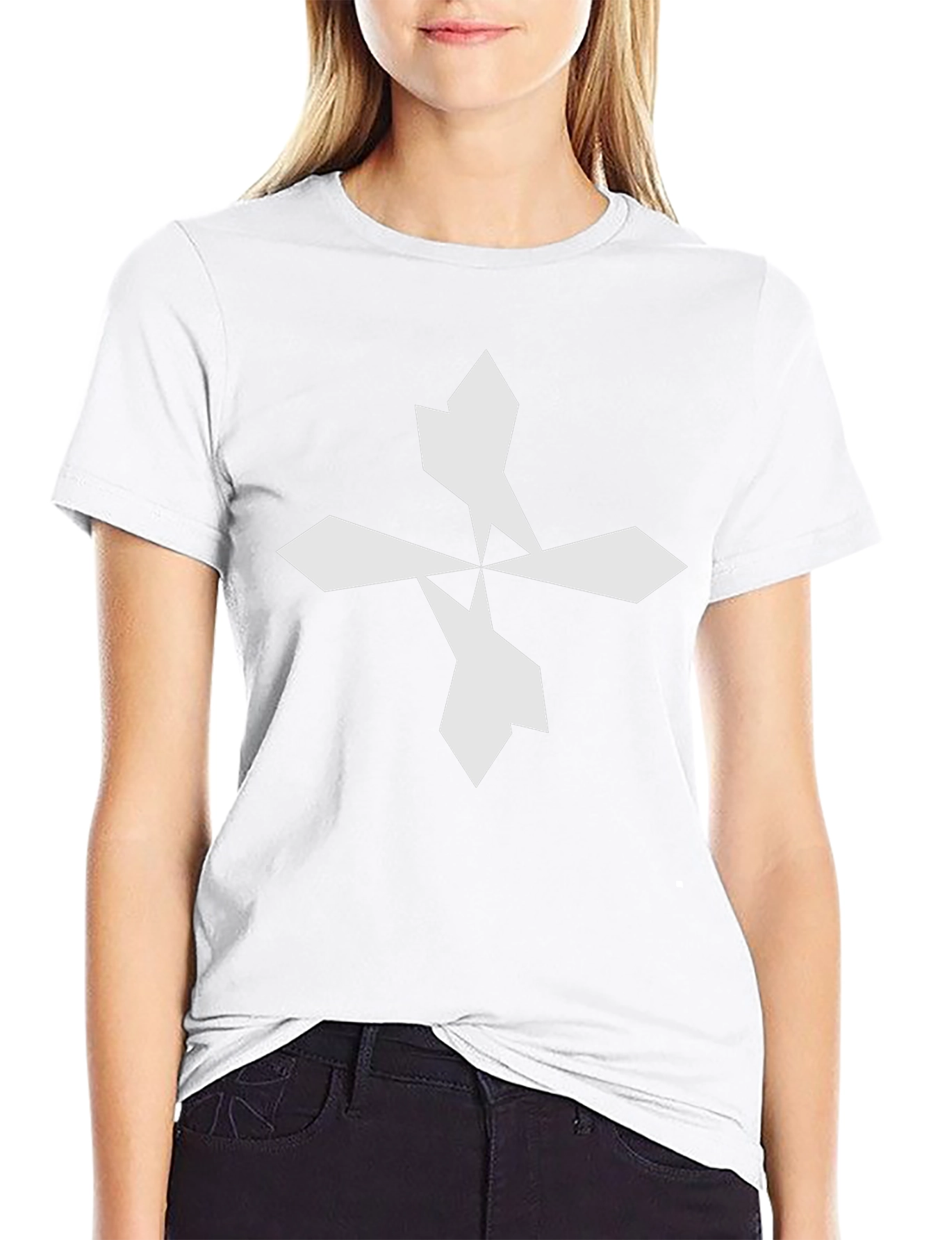 Geometric Cross Black T-Shirt