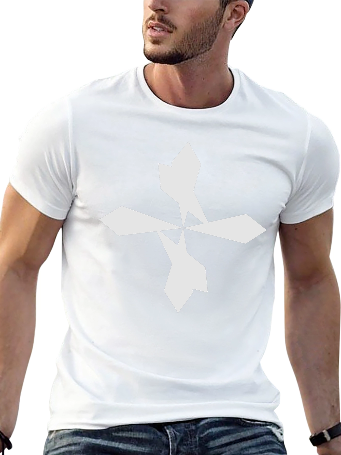 Geometric Cross Black T-Shirt