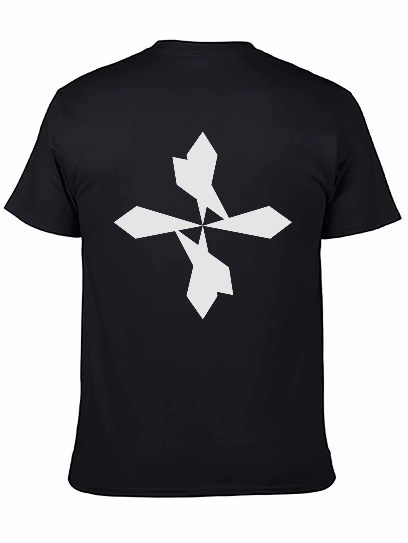 Geometric Cross Black T-Shirt