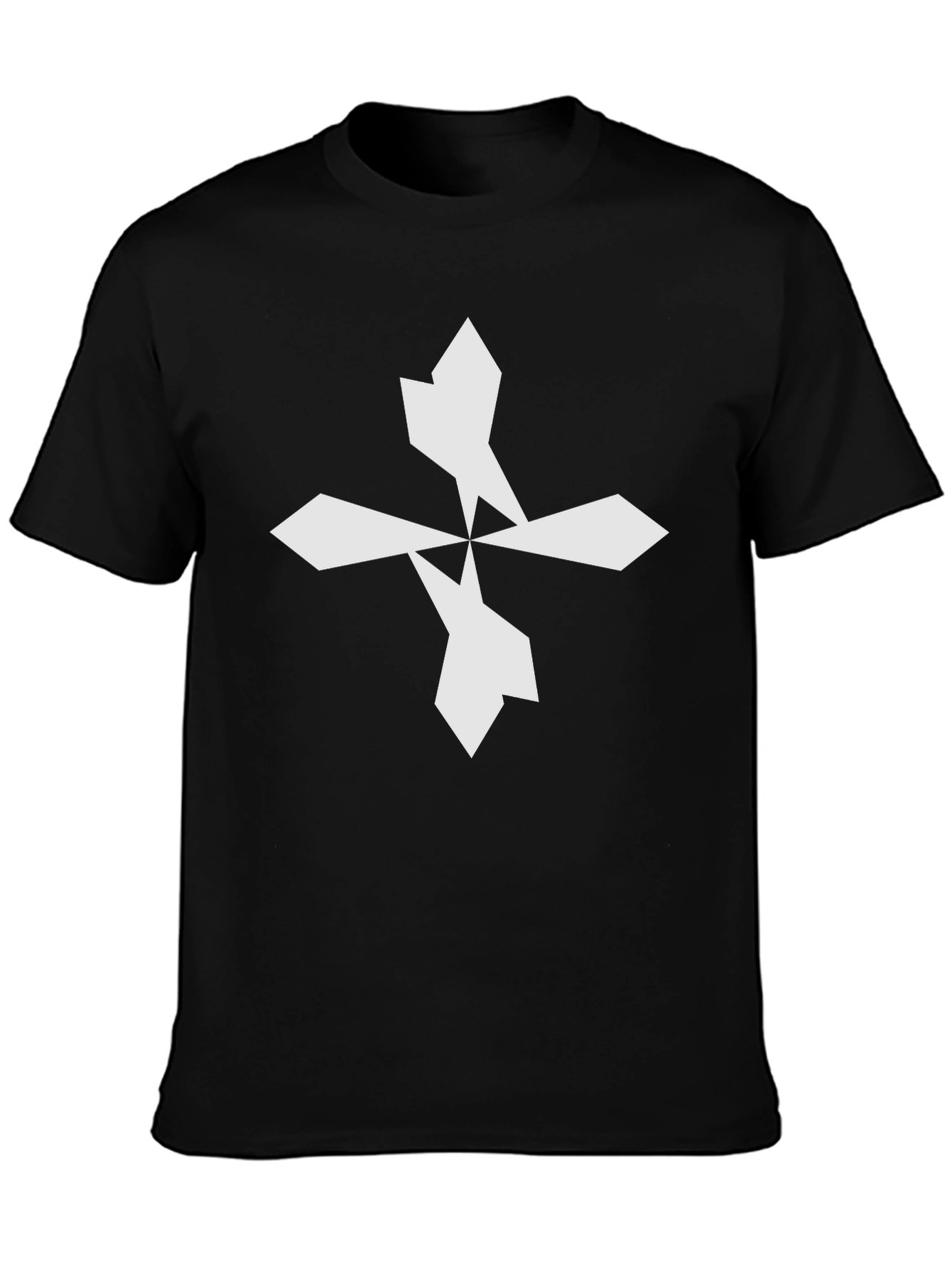 Geometric Cross Black T-Shirt