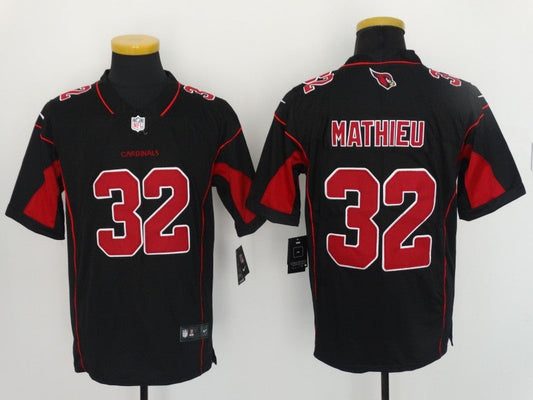Men's Arizona Cardinals Tyrann Mathieu #32 Black Game Player Jerseys