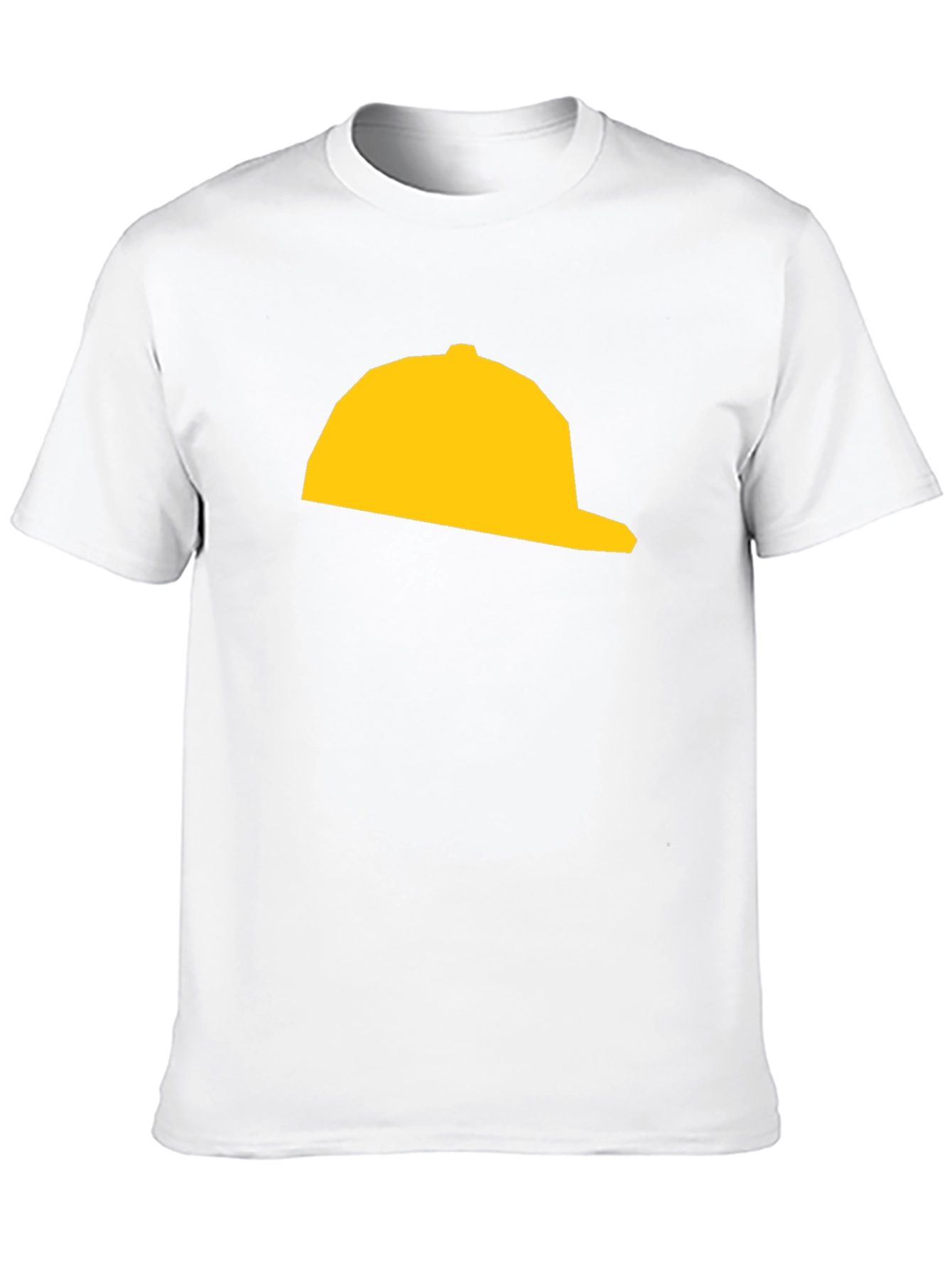 Yellow Hat Graphic Tee - Black Cotton T-Shirt