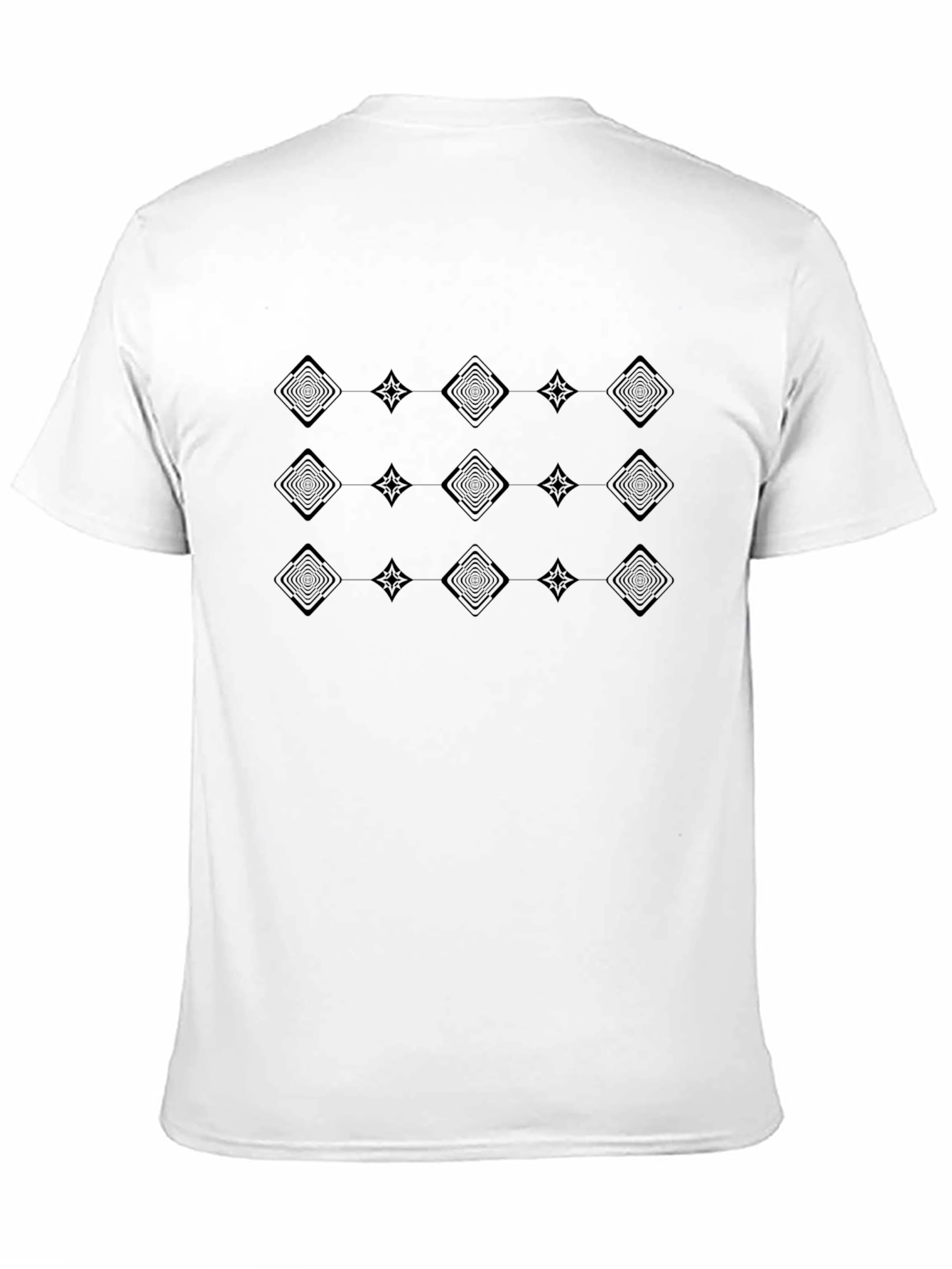 Geometric Pattern Black T-Shirt