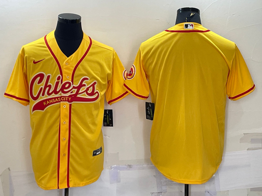 Men's Kansas City Chiefs Gold Blank Jerseys