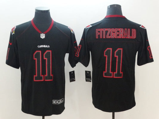 Men's Arizona Cardinals Larry Fitzgerald #11 Black Authentic Game Jerseys