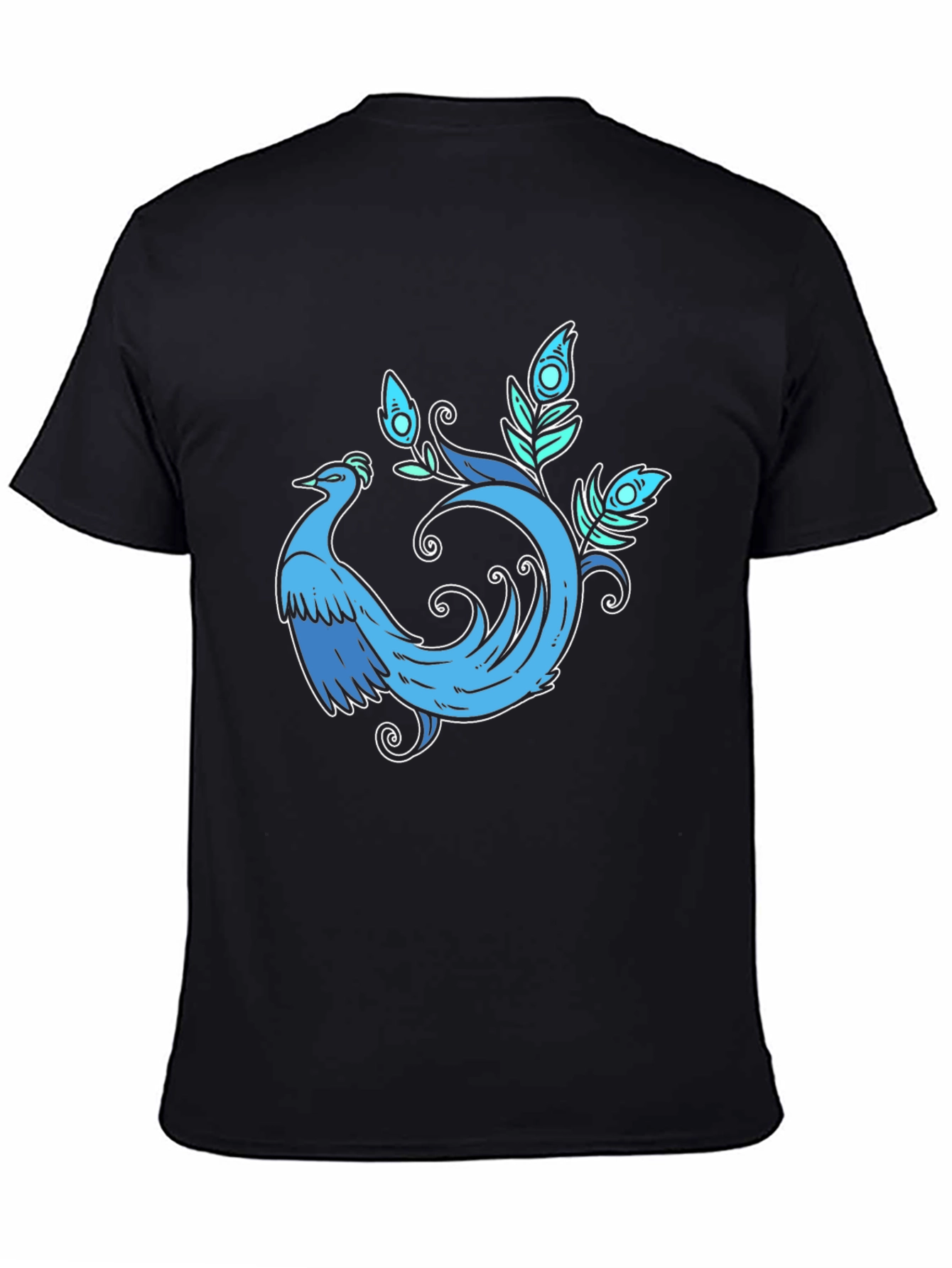Blue Phoenix Graphic Tee - Stylish Bird Design