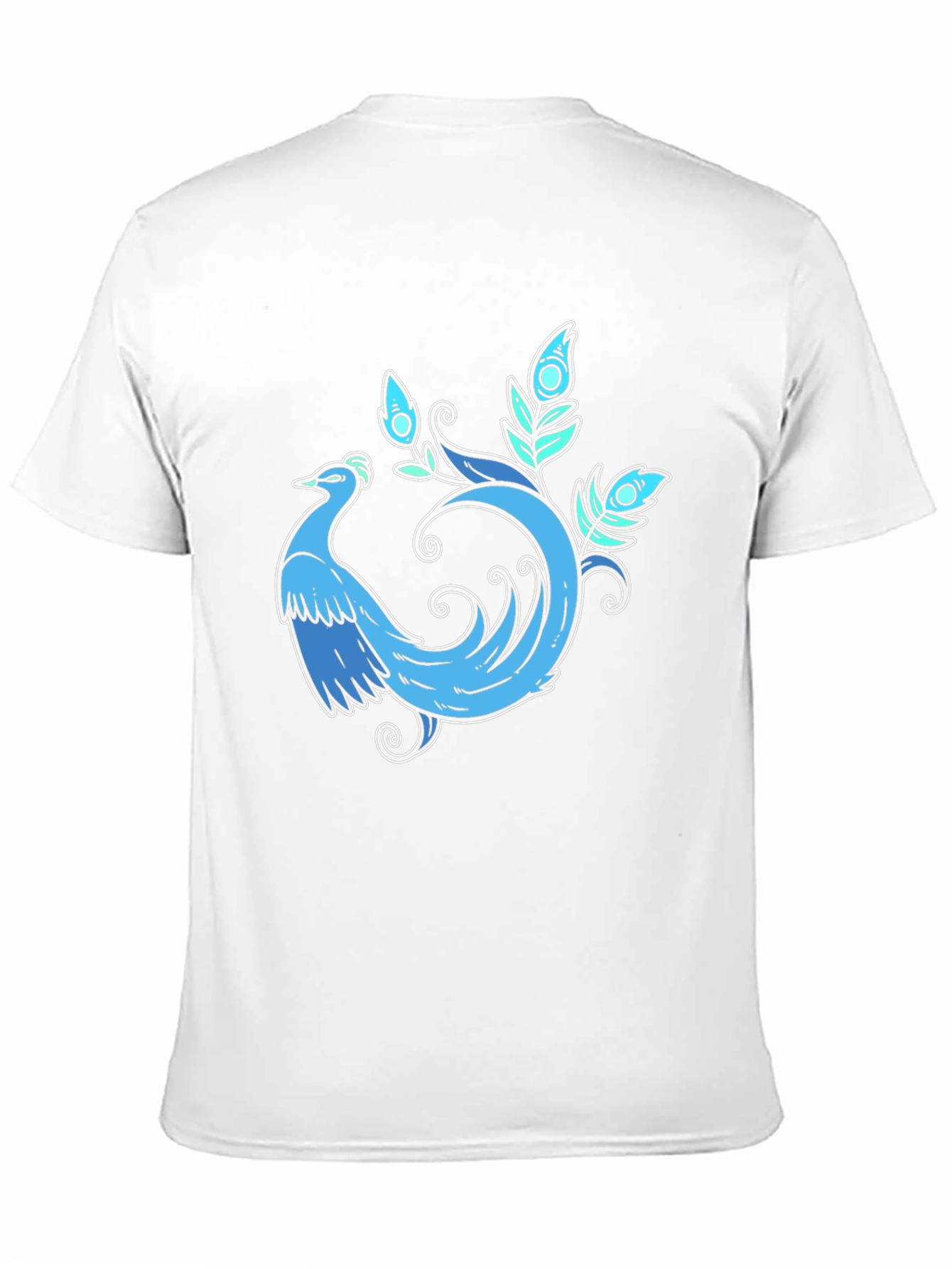 Blue Phoenix Graphic Tee - Stylish Bird Design