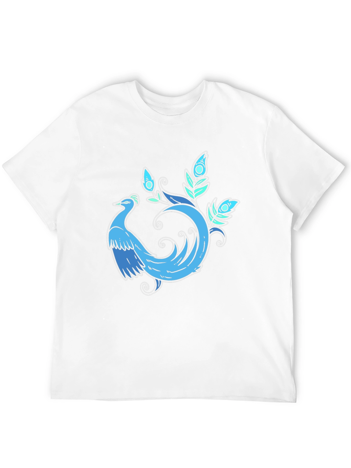 Blue Phoenix Graphic Tee - Stylish Bird Design