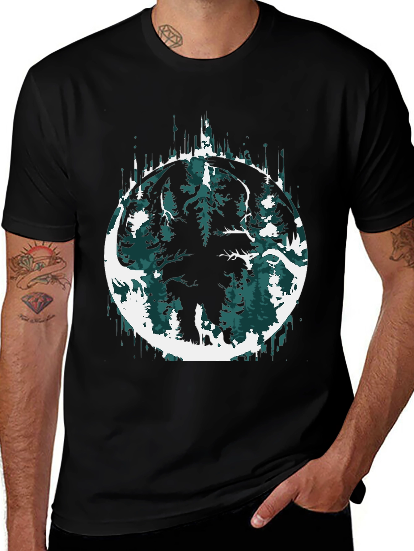 Mammoth Forest Graphic Tee - Mens Black T-Shirt