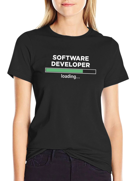 Software Developer Loading T-Shirt - Black