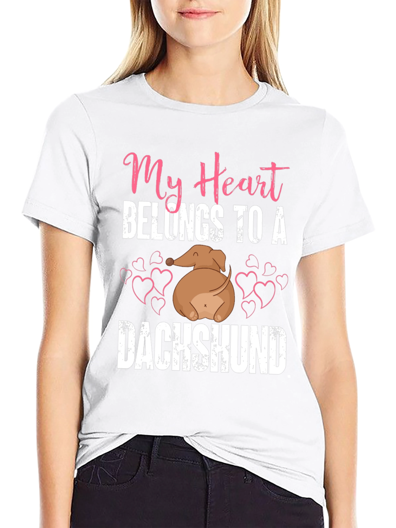 Dachshund Heart T-Shirt - Dog Lover Tee