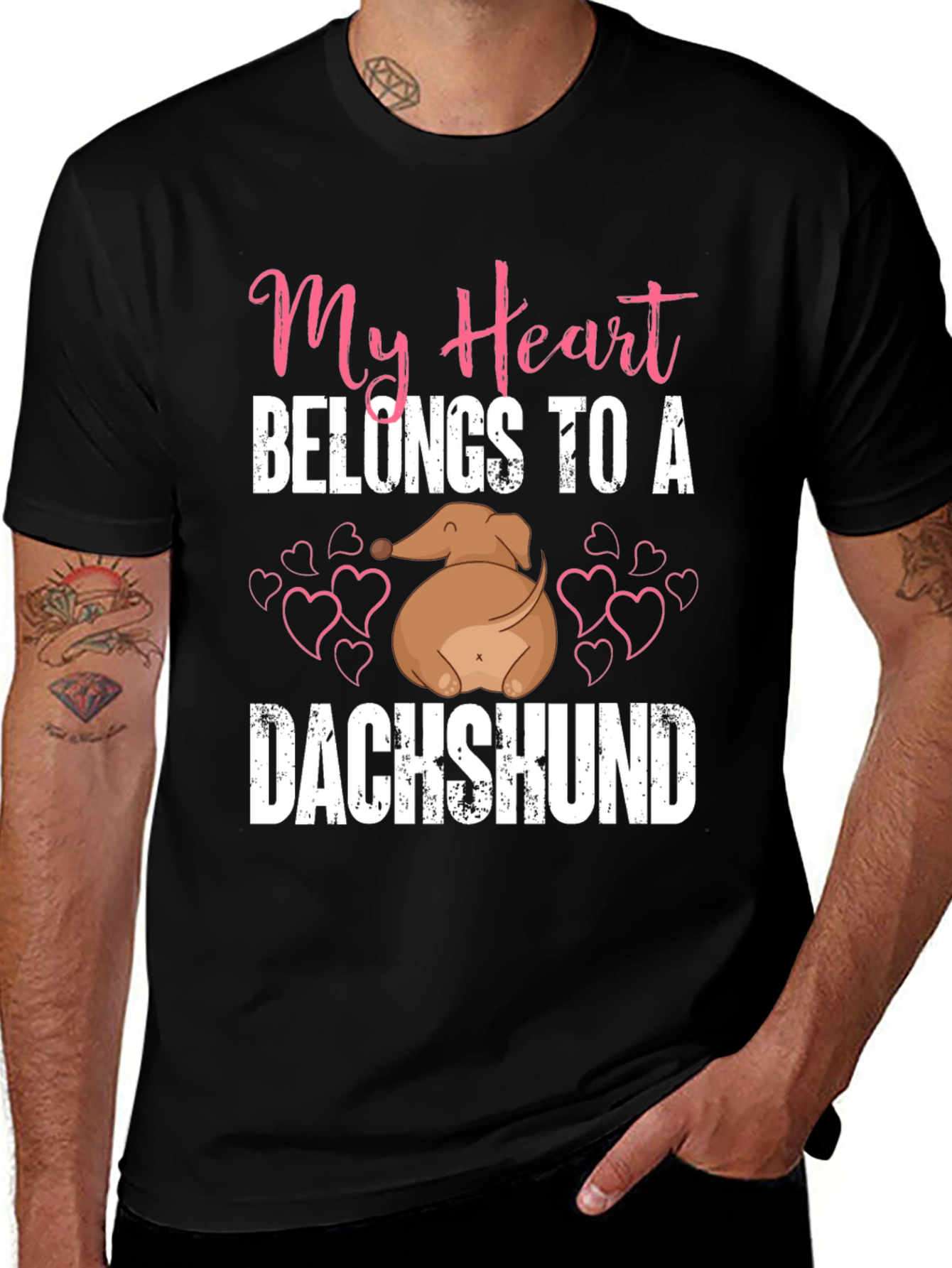 Dachshund Heart T-Shirt - Dog Lover Tee