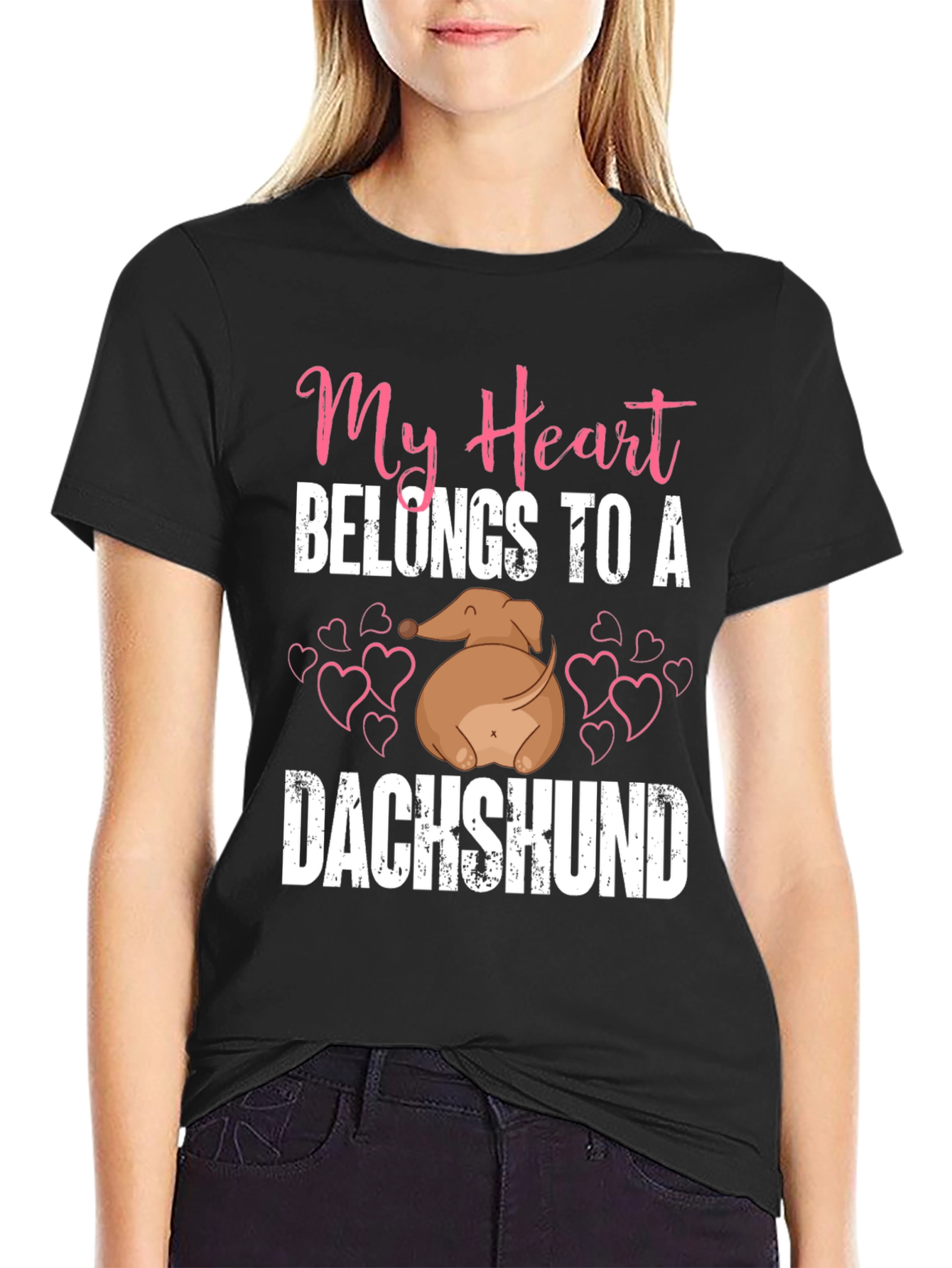 Dachshund Heart T-Shirt - Dog Lover Tee