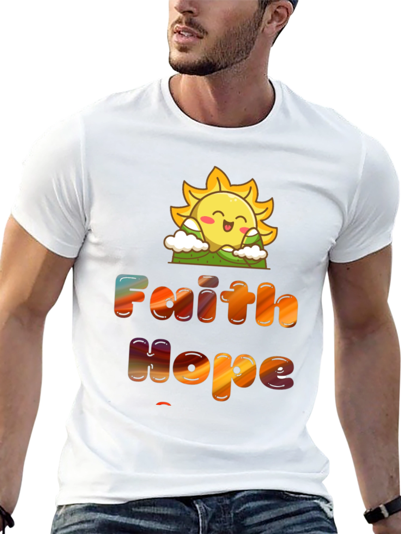 Faith Hope Love T-Shirt Sun Graphic Tee