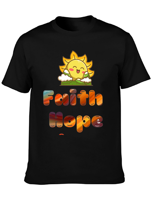 Faith Hope Love T-Shirt Sun Graphic Tee