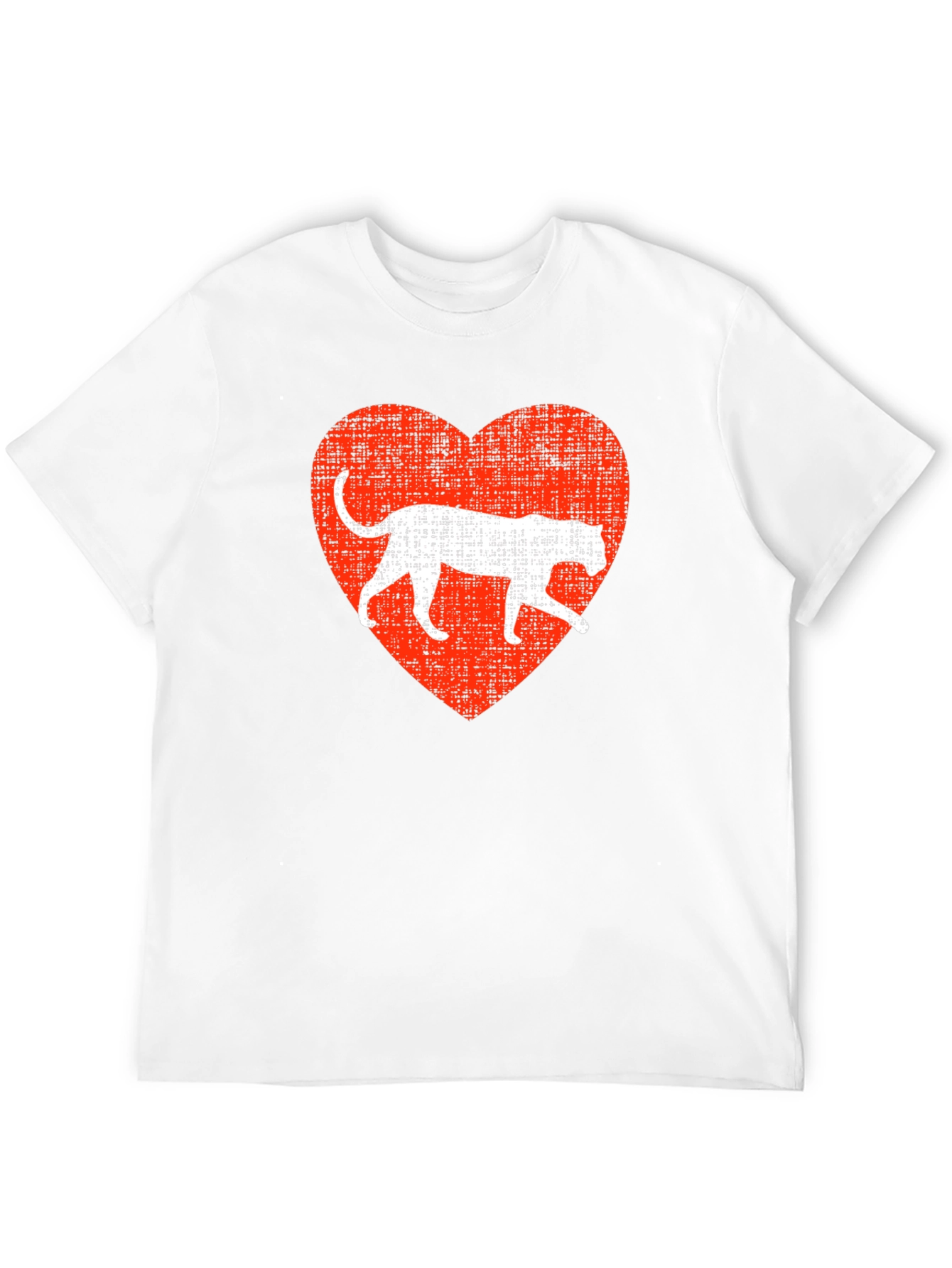 Leopard Heart Graphic T-Shirt - Black
