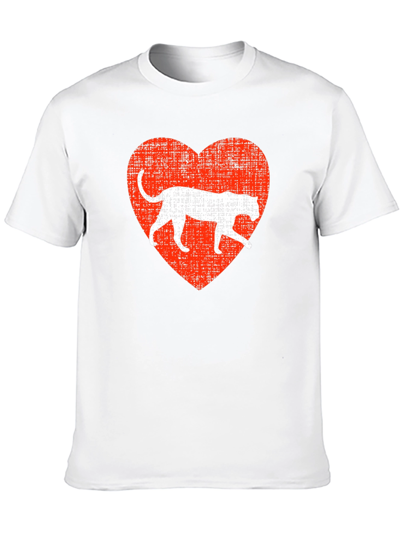 Leopard Heart Graphic T-Shirt - Black