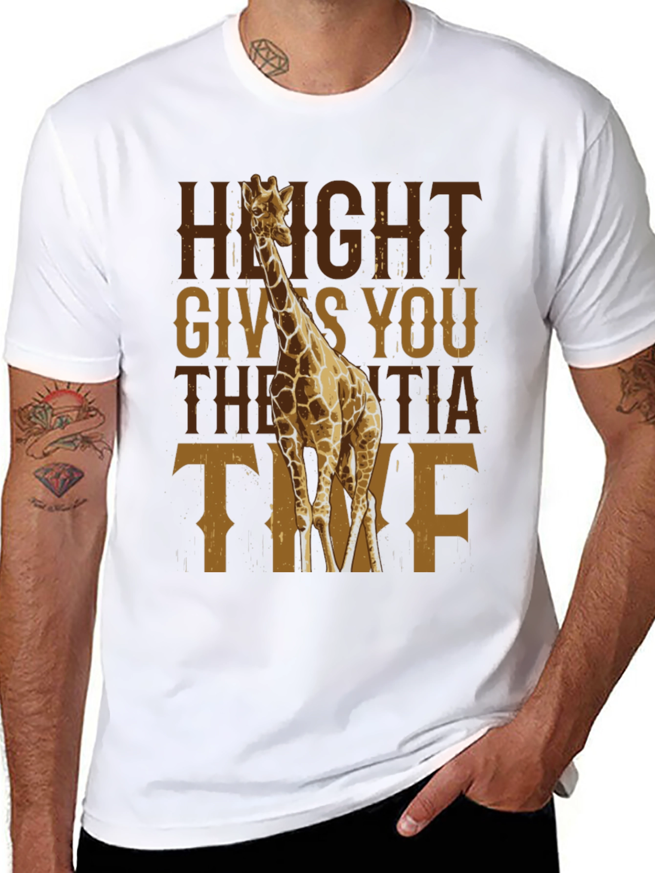 Height Gives You The Extra Time Giraffe T-Shirt