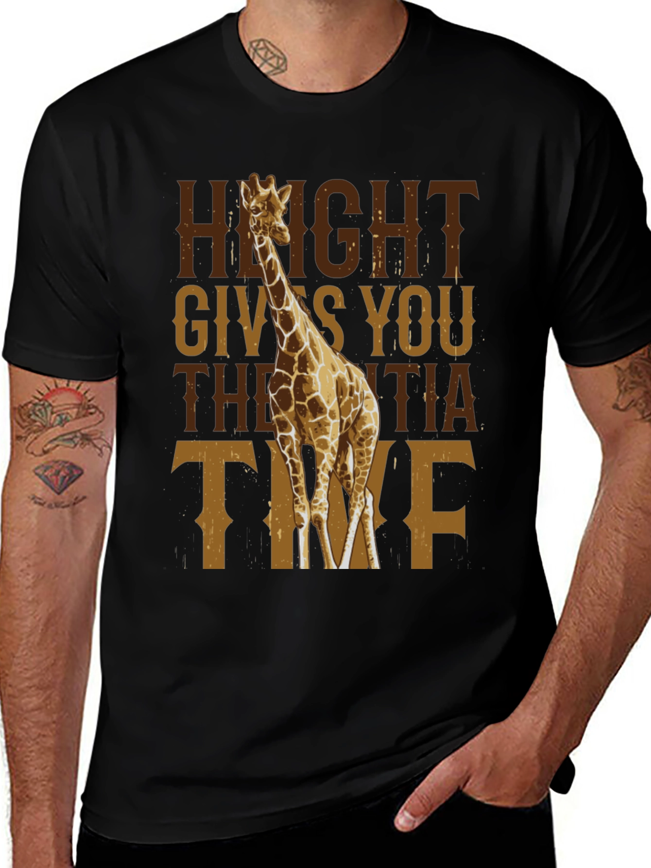 Height Gives You The Extra Time Giraffe T-Shirt