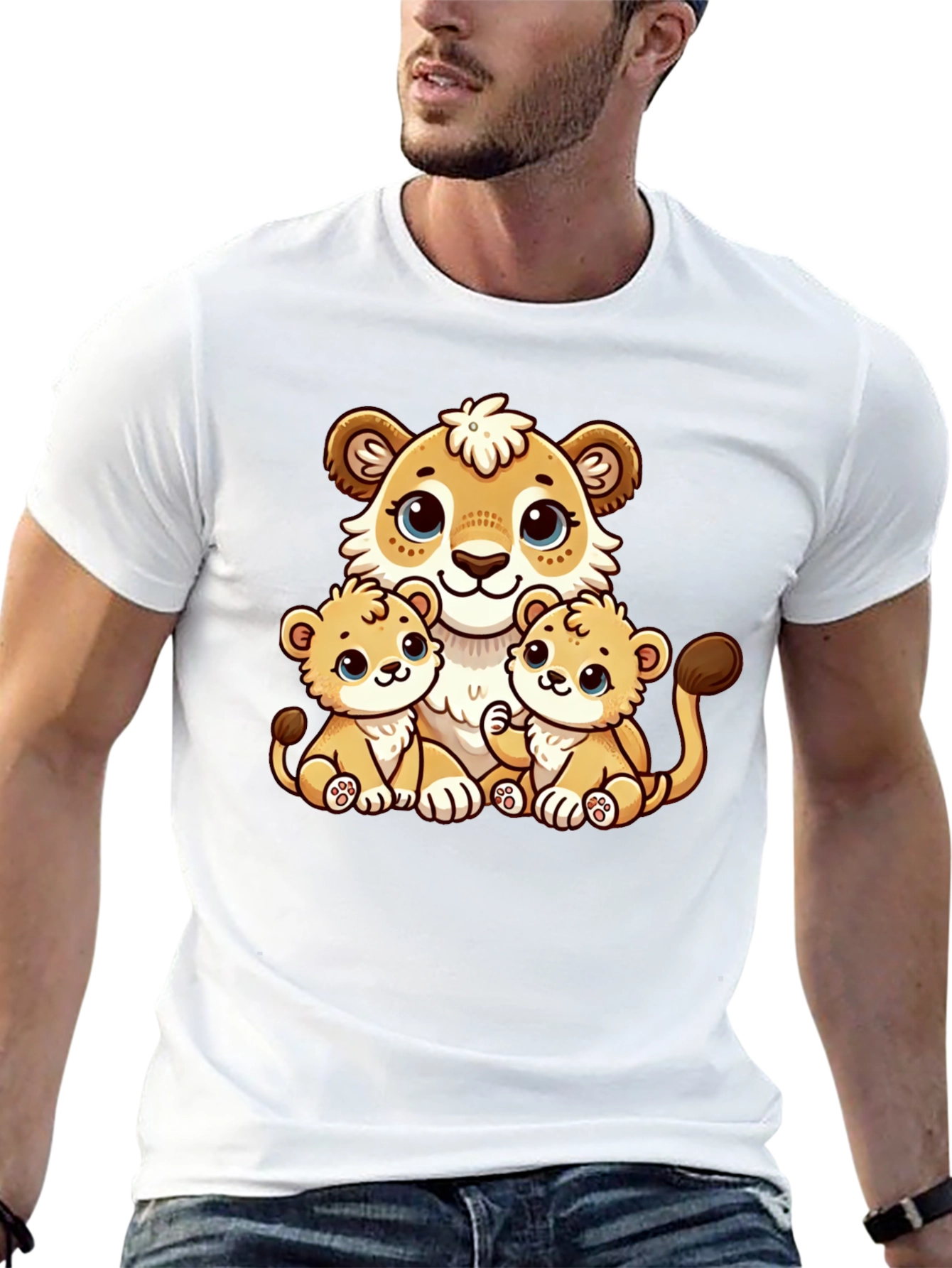 Cute Cartoon Lion Family T-Shirt