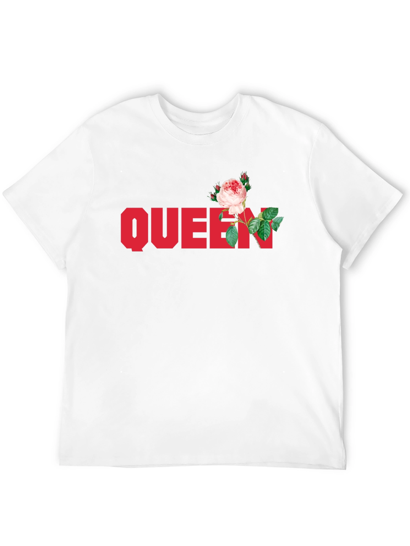 Queen Rose Graphic Tee - Stylish Black T-Shirt