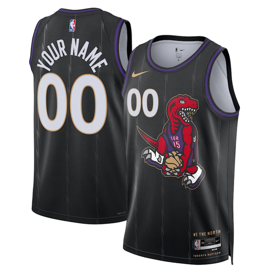 Men's Toronto Raptors Black 2024/25 Custom Swingman Jerseys - City Edition