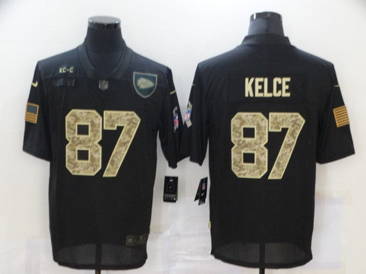 Men's Kansas City Chiefs #87 Travis Kelce Black Player Game Jerseys
